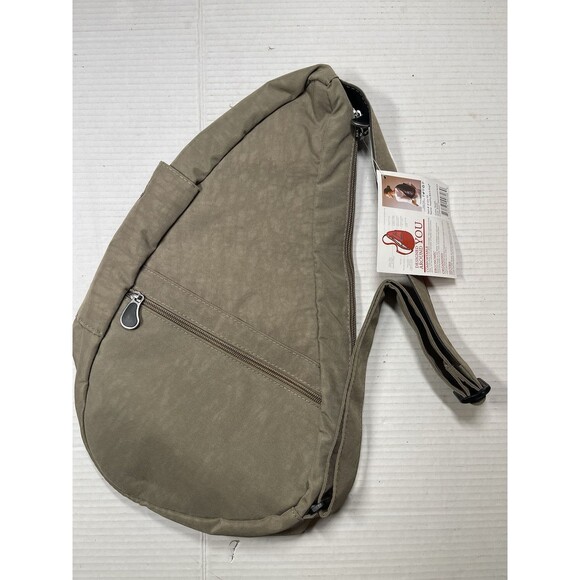 Ameribag Healthy Back Bag Tote Distressed Nylon Small 6103-TP Taupe 17 Inch New - Picture 1 of 7